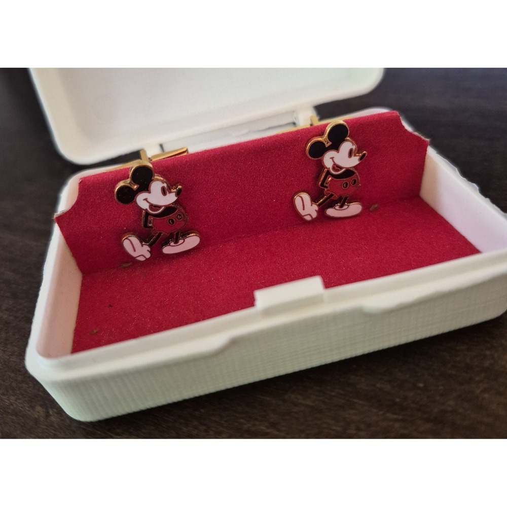 Vintage Disney Mickey Mouse Cufflinks New in Original Box